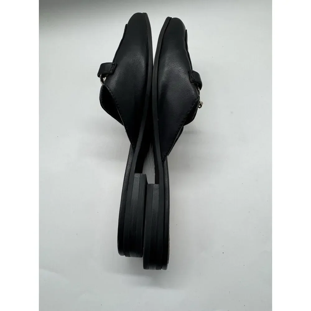 BCBG Generation Zemy Mule Flats Size 7.5 Black Horsebit Loafers
